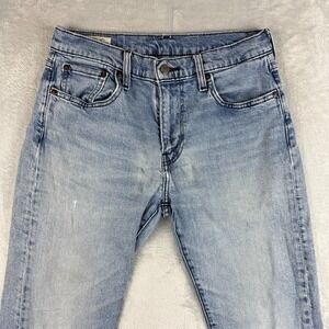 Levis Premium Jeans Mens 30x30 Blue 502 Regular Tapered Western Light Wash Denim